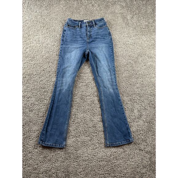 Candace Cameron Bure Jeans 00 Blue Denim Bootcut Ladies High Rise Pockets 24x26 - Picture 1 of 14